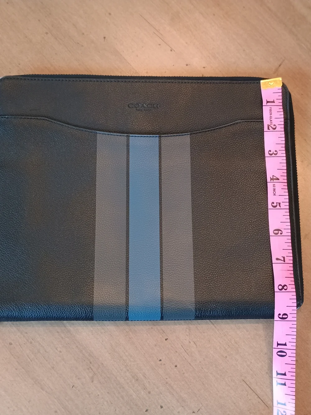 Coach structured leather